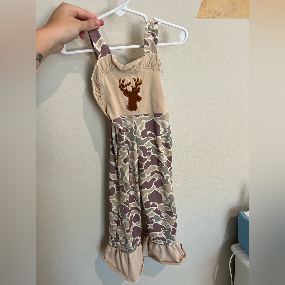 Babygirl Deer Camo Jumpsuit